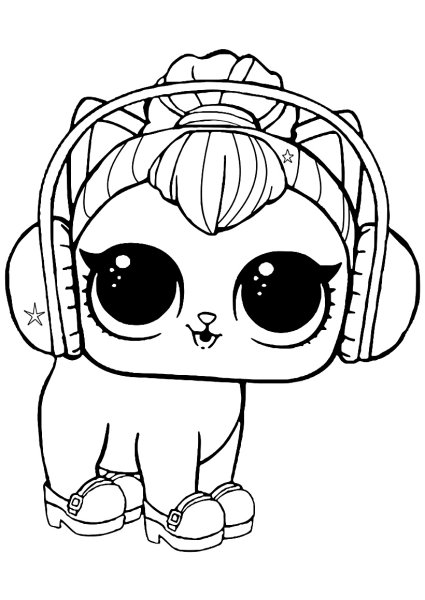 Раскраска кукла ЛОЛ Единорожка