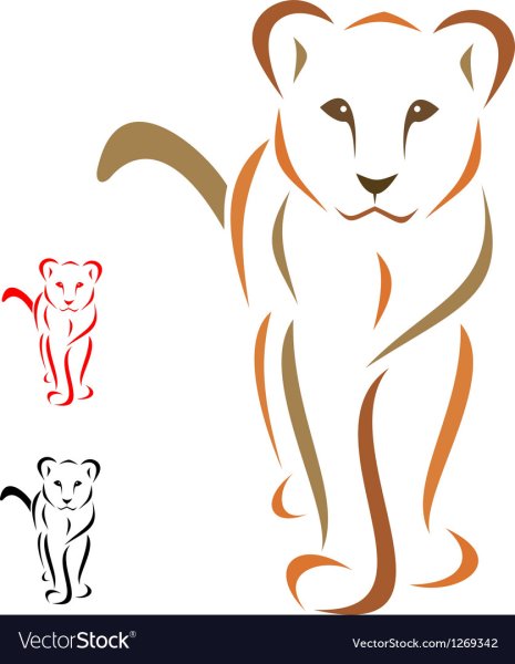 Силуэт львицы