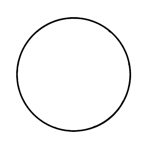 Круг черный контур