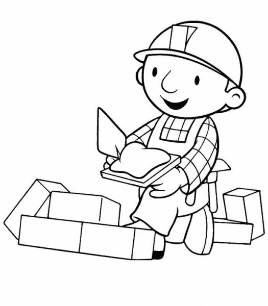Раскраска Строитель