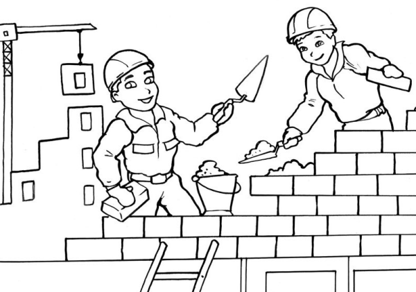 Раскраска инженер для детей