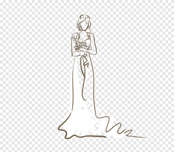 Силуэт невесты вектор