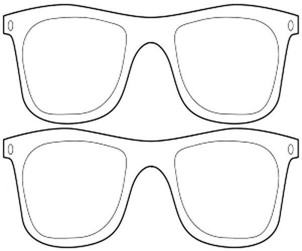 Очки раскраска для детей