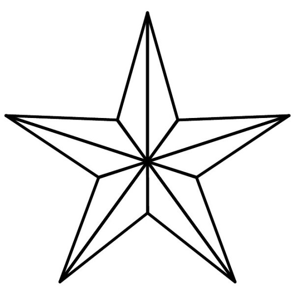 Трафарет для вырезания звезд
