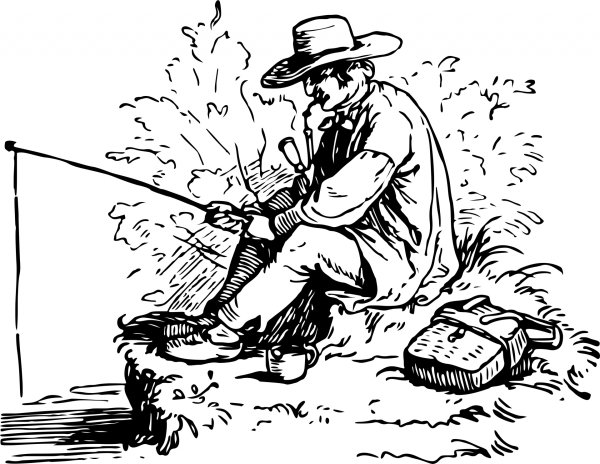 Рыбак набросок