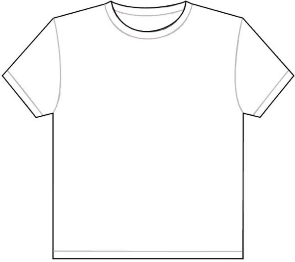 Макет футболки для печати