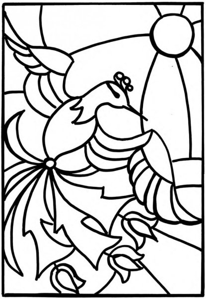 Витражи для раскрашивания детям