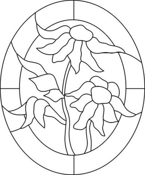 Витраж контур
