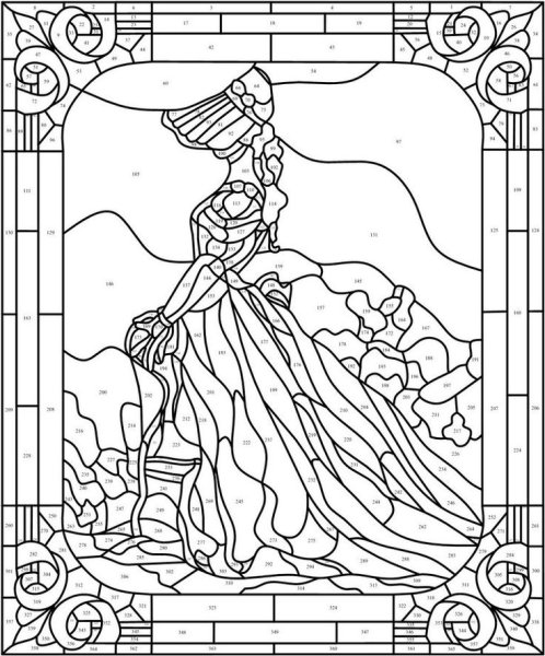 Трафареты для витражной росписи по стеклу