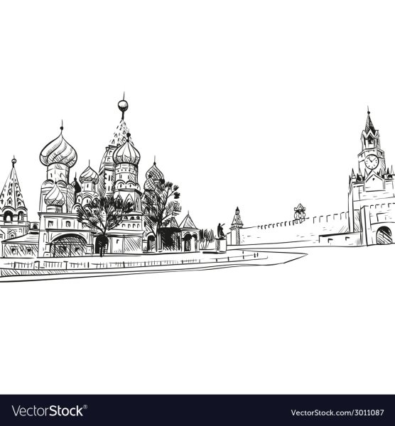 Собор Василия Блаженного Москва силуэт