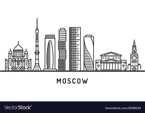 Силуэт города Москва