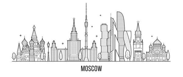Высотки Москвы вектор