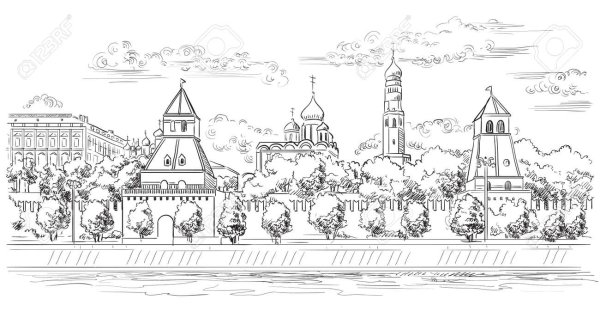 Красная площадь контур