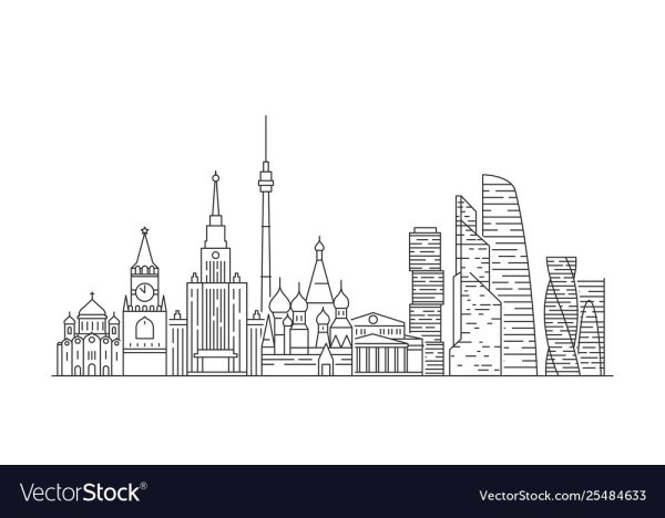 Москва Скайлайн вектор