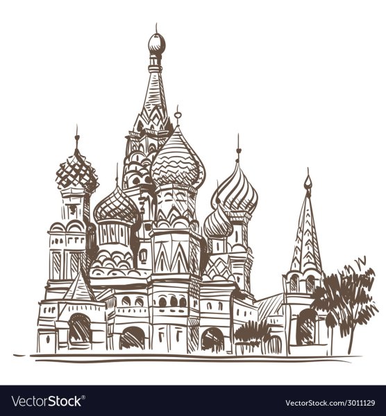 Собор Василия Блаженного Москва вектор