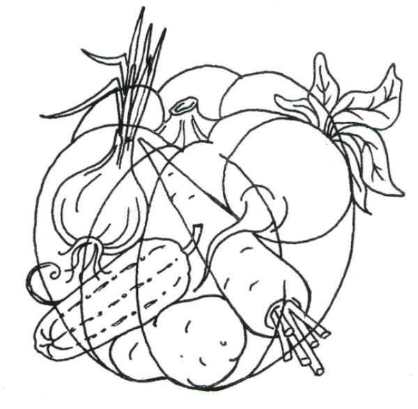 Трафарет "овощи"