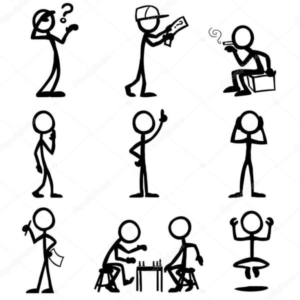 Забавные схематичные человечки