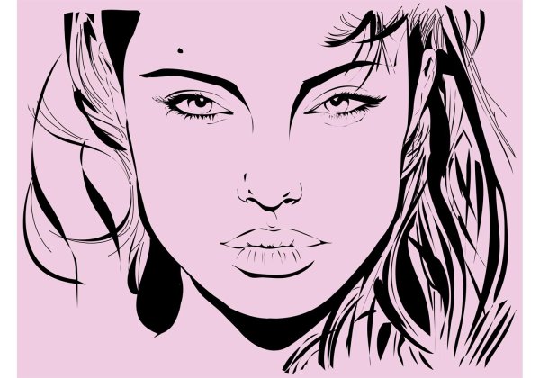 Человек контурный рисованный