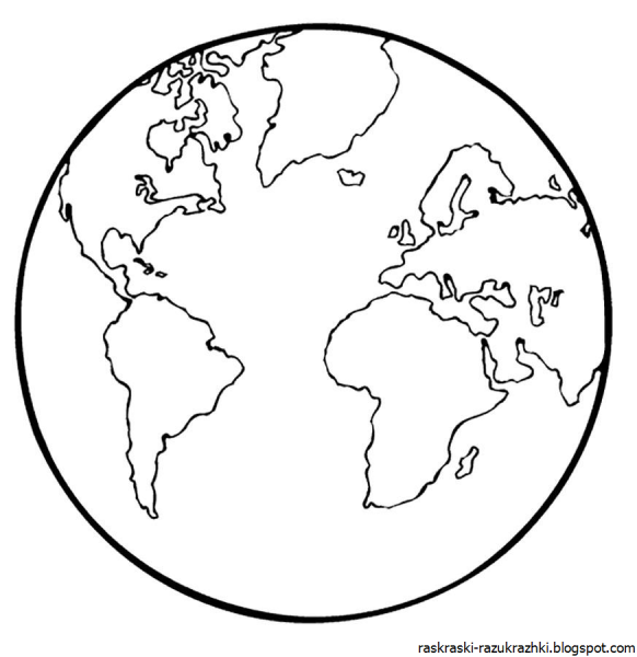 Земля раскраска