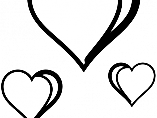 Сердце черно белое