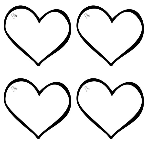 Трафарет сердечко для вырезания