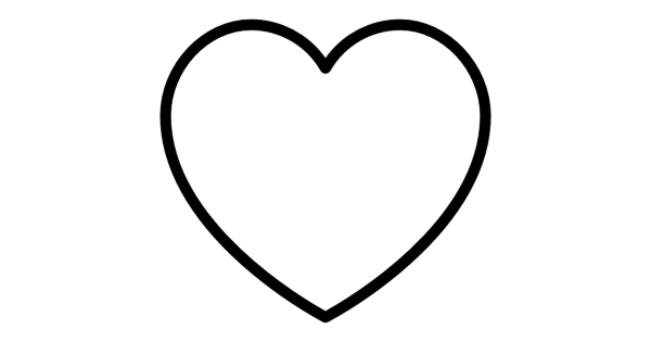 Сердце вектор контур