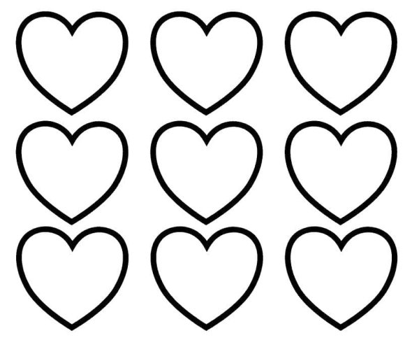 Сердце раскраска