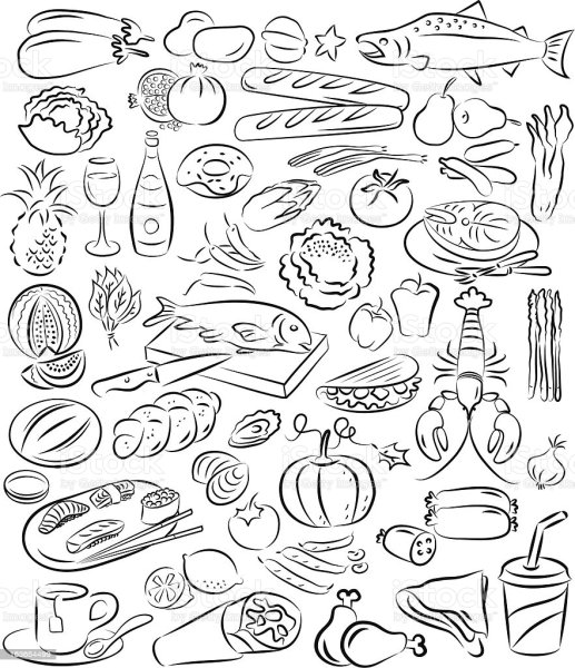 Продукты питания векторный клипарт