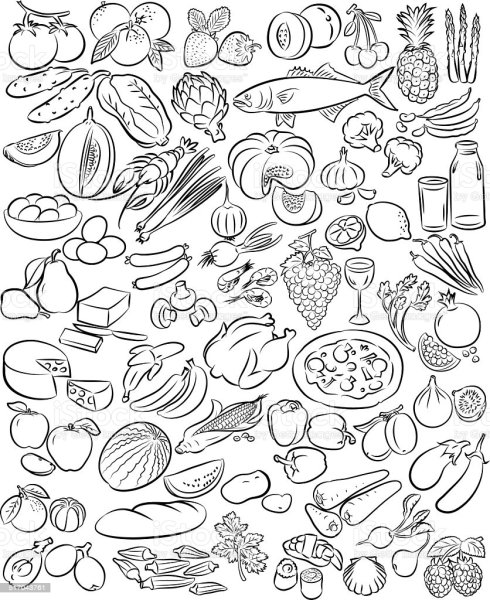 Графические рисунки продуктов