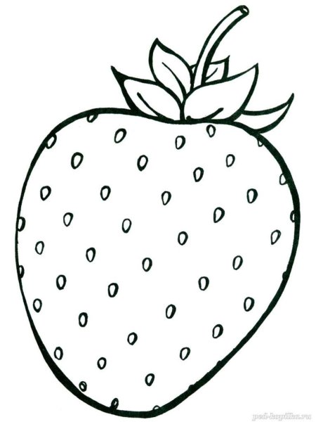 Клубника раскраска для детей