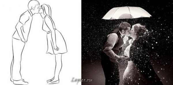 Позы влюбленных в полный рост