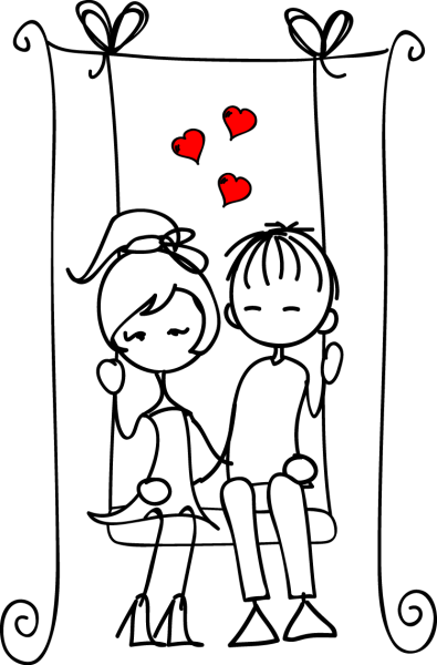 Влюбленные одной линией