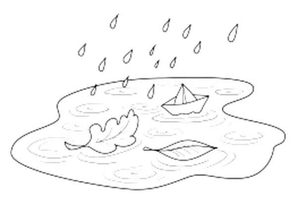 Лужа раскраска для детей