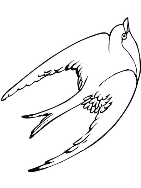 Трафарет ласточки для вырезания