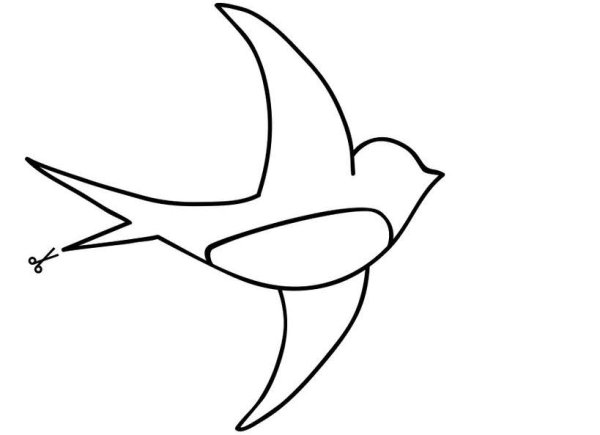 Ласточка раскраска