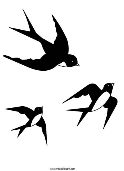 Ласточка раскраска