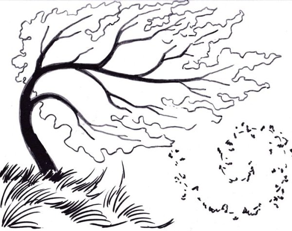 Ветер раскраска