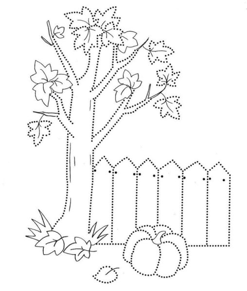 Осенние листья раскраска для детей