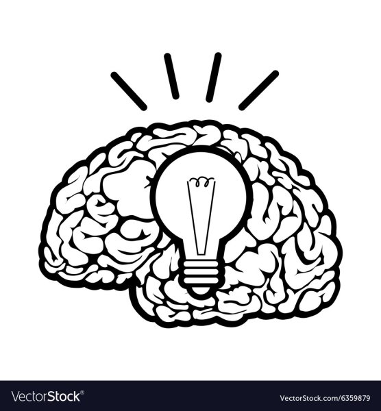 Контурный символ мозг