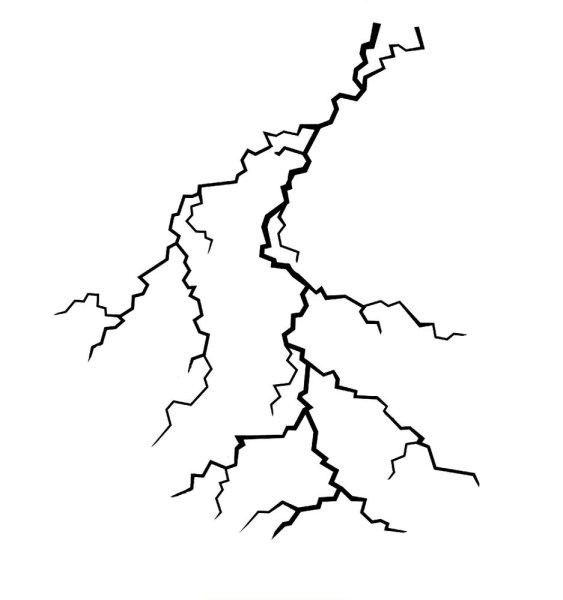 Молния трафарет