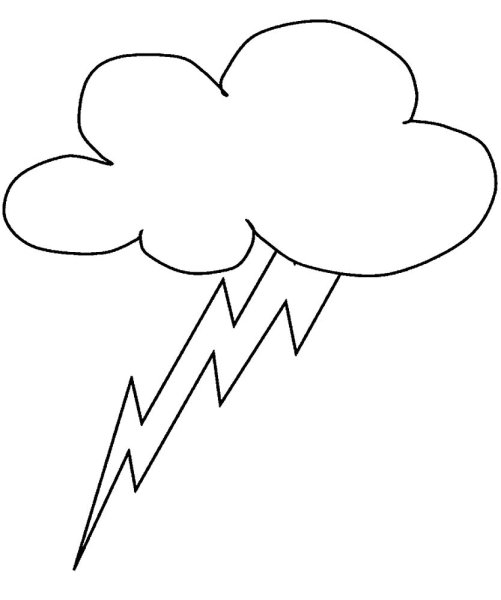 Гроза раскраска для детей