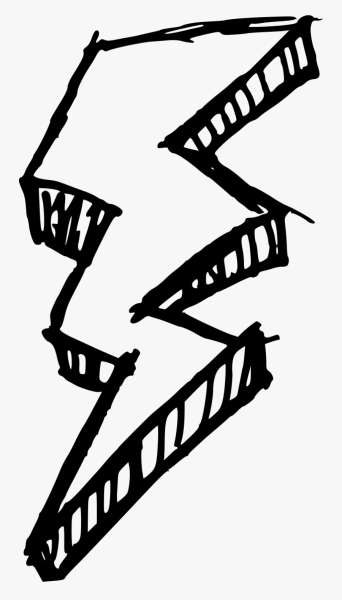 Силуэтный рисунок молния