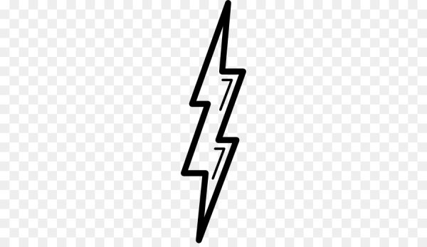 Стрелочка молния белая