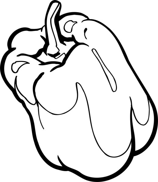 Контур перец для раскрашивания