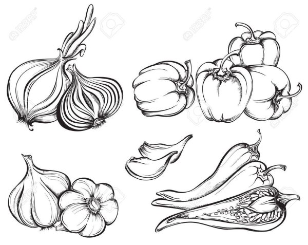 Перец раскраска