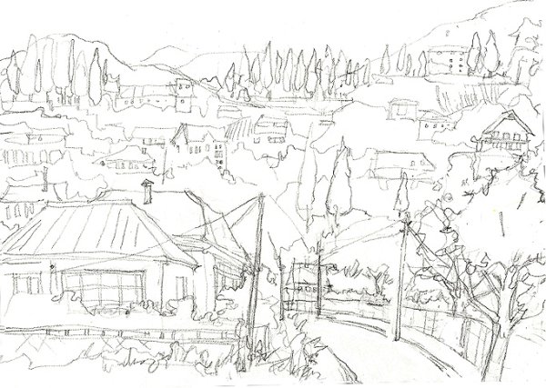 Домик раскраска для малышей