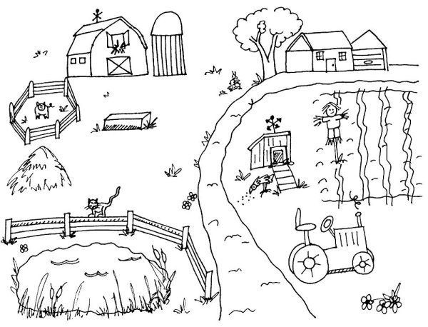 Контурный пейзаж