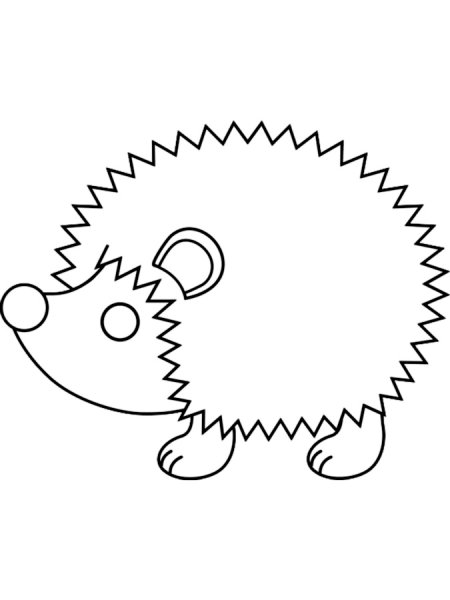 Силуэт ежика для аппликации