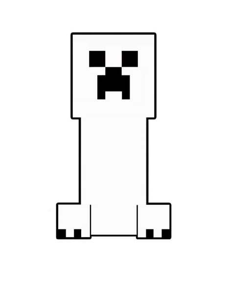 Раскраска майнкрафт КРИПЕР