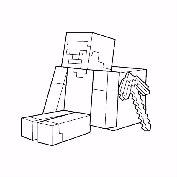 Раскраска лего Стив